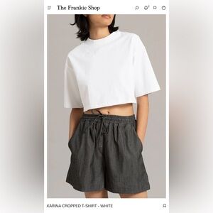 KARINA CROPPED T-SHIRT - WHITE XS/S